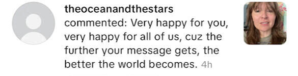 The further your message gets the better the world becomes